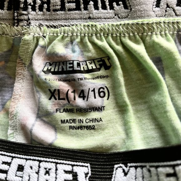 2022 Minecraft  Lounging/Pajama Bottoms W/4 Minecraft Booka & Minecraft UNO - Picture 7 of 10